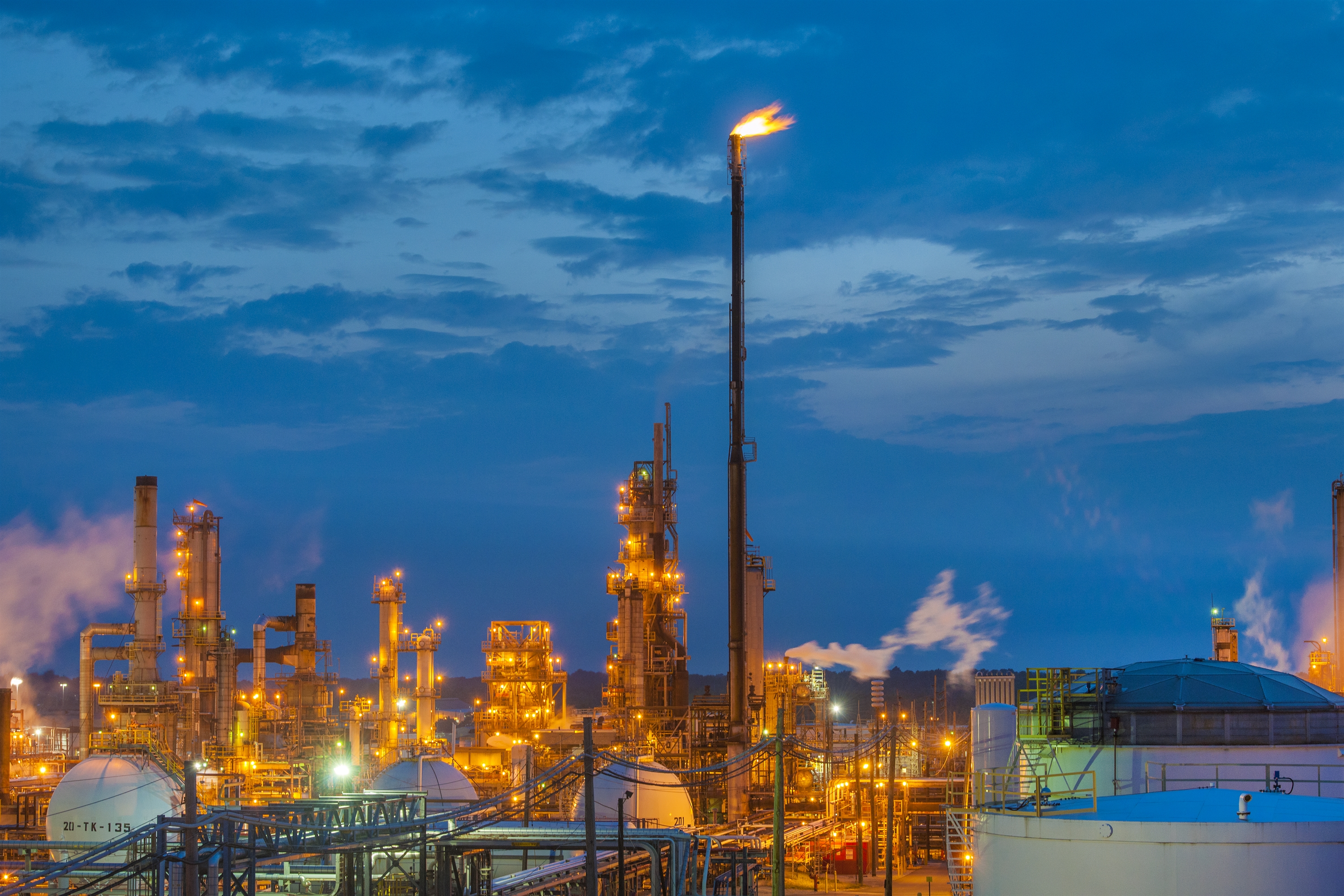 A flare at the Canton refinery.